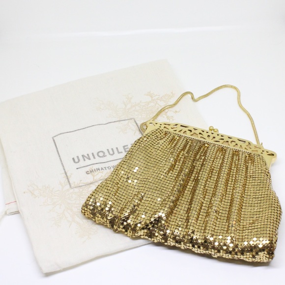 Whiting & Davis Handbags - Vintage gold mesh chain rare bag uniqulee New York Whiting and Davis Host Pick!